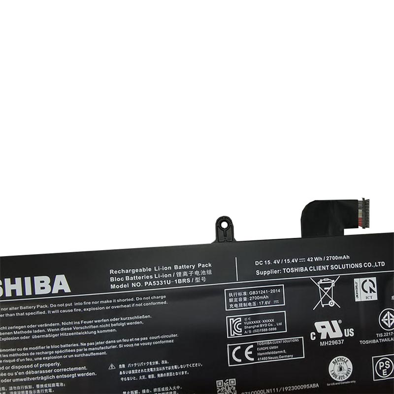 2700mAh 42Wh 4-Cell Toshiba Dynabook PORTEGE A30-E-1CU Battery